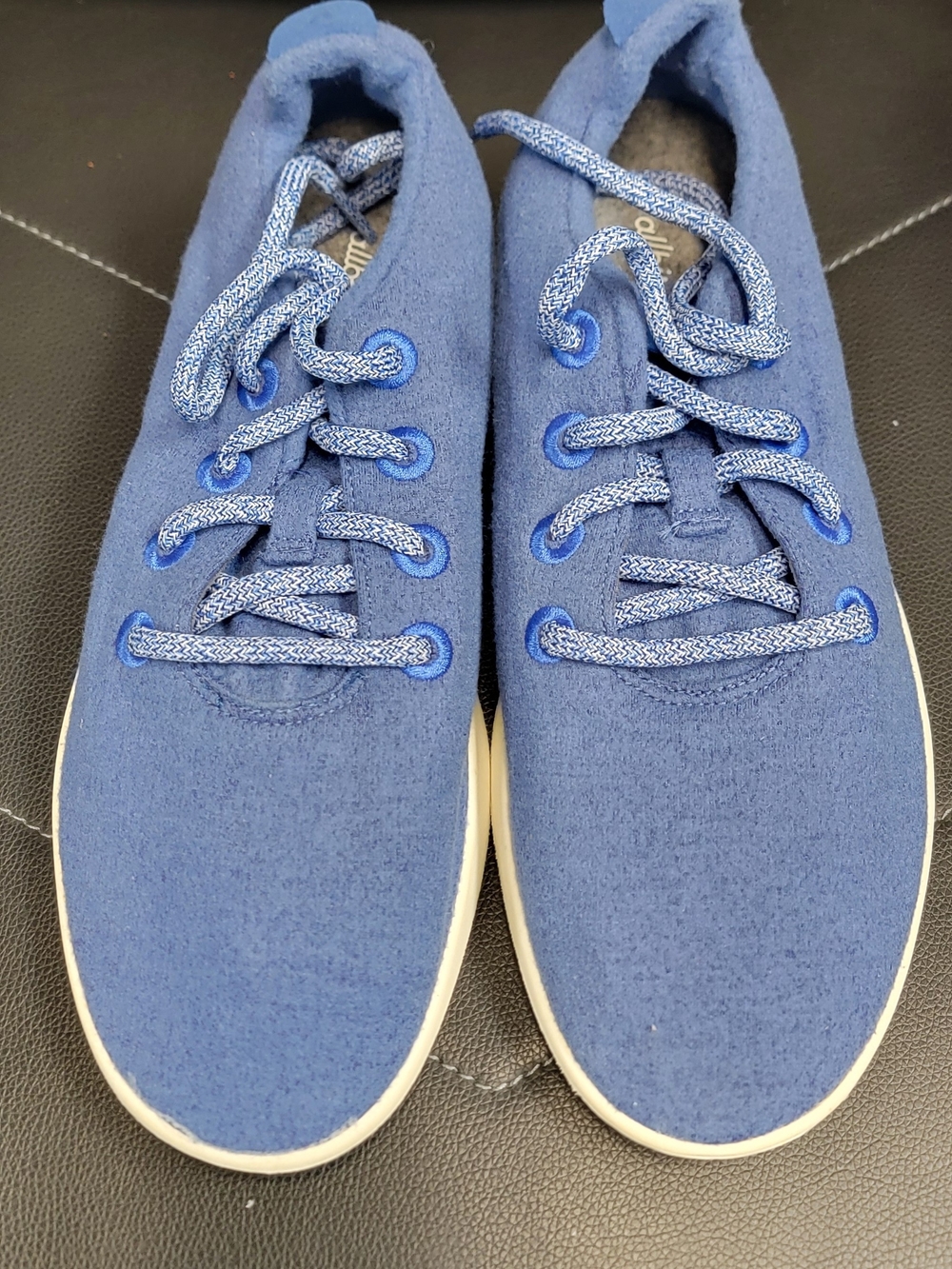 allbirds Men's Blue Knit Lace-Up Sneakers